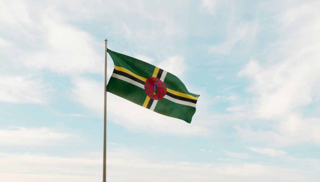 Dominica flag representing Caribbean citizenship by investment