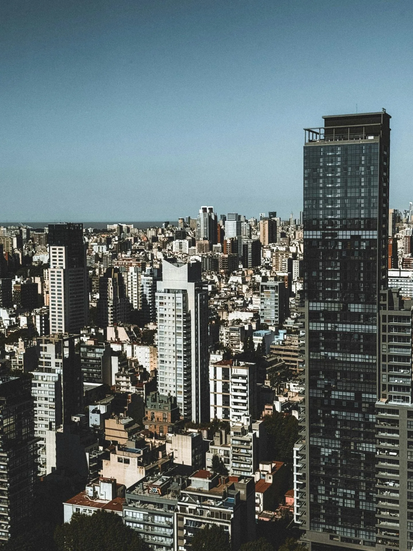 Buenos Aires high-rise skyline looking toward the river