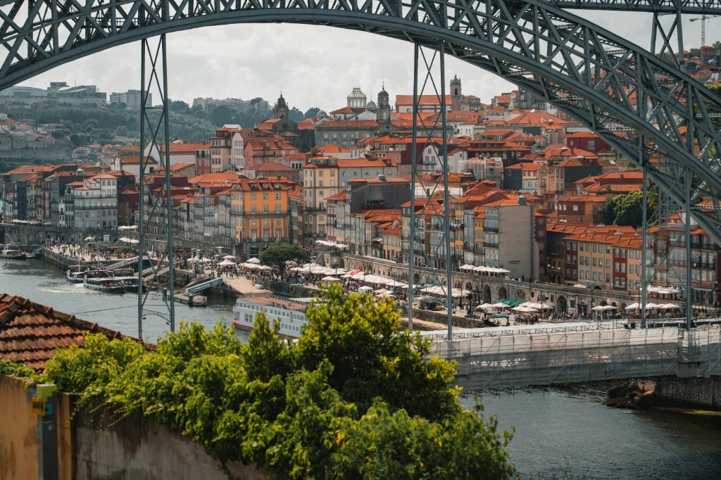 Porto cityscape and Dom Luís I Bridge representing the Portugal Golden Visa